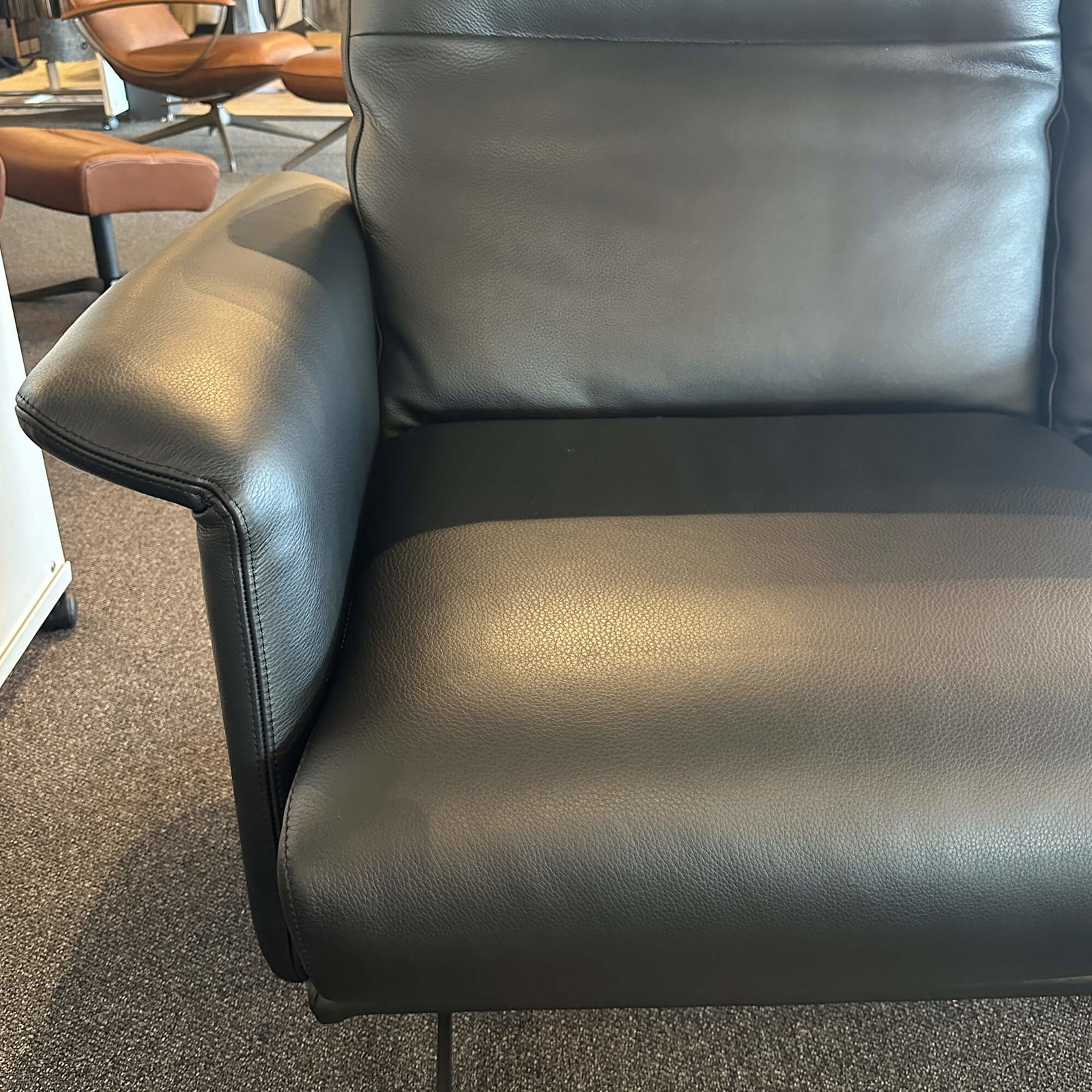 Musterring - MR6530 - 3-zits + 2-zits - Zwart Leder - Afbeelding 4