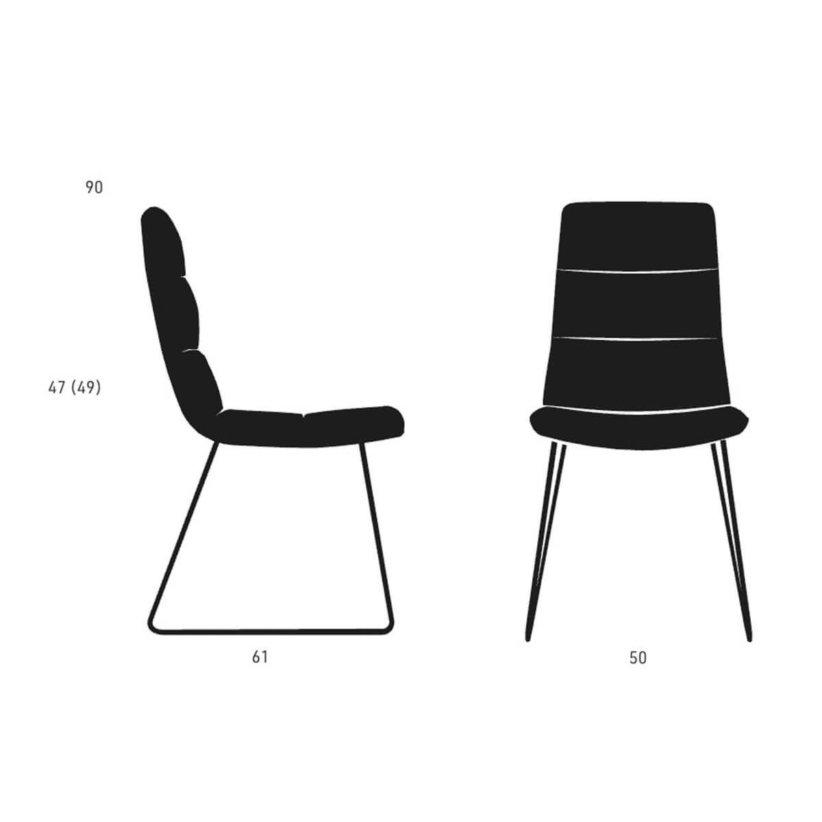KFF - Arva Light - Stof met leder dakota - 4 stuks - Afbeelding 6