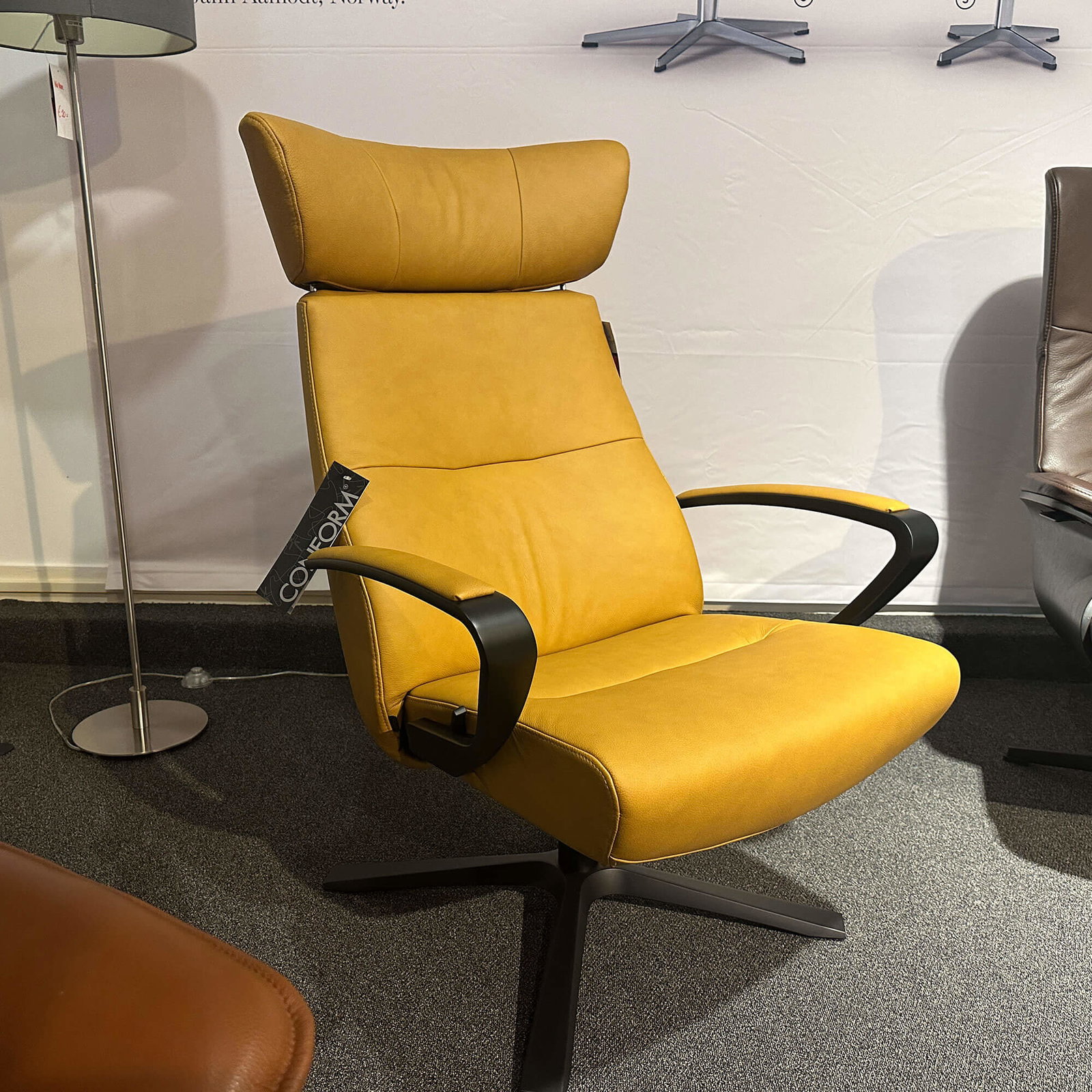 Conform - relaxfauteuil Style - leder geel - Afbeelding 4