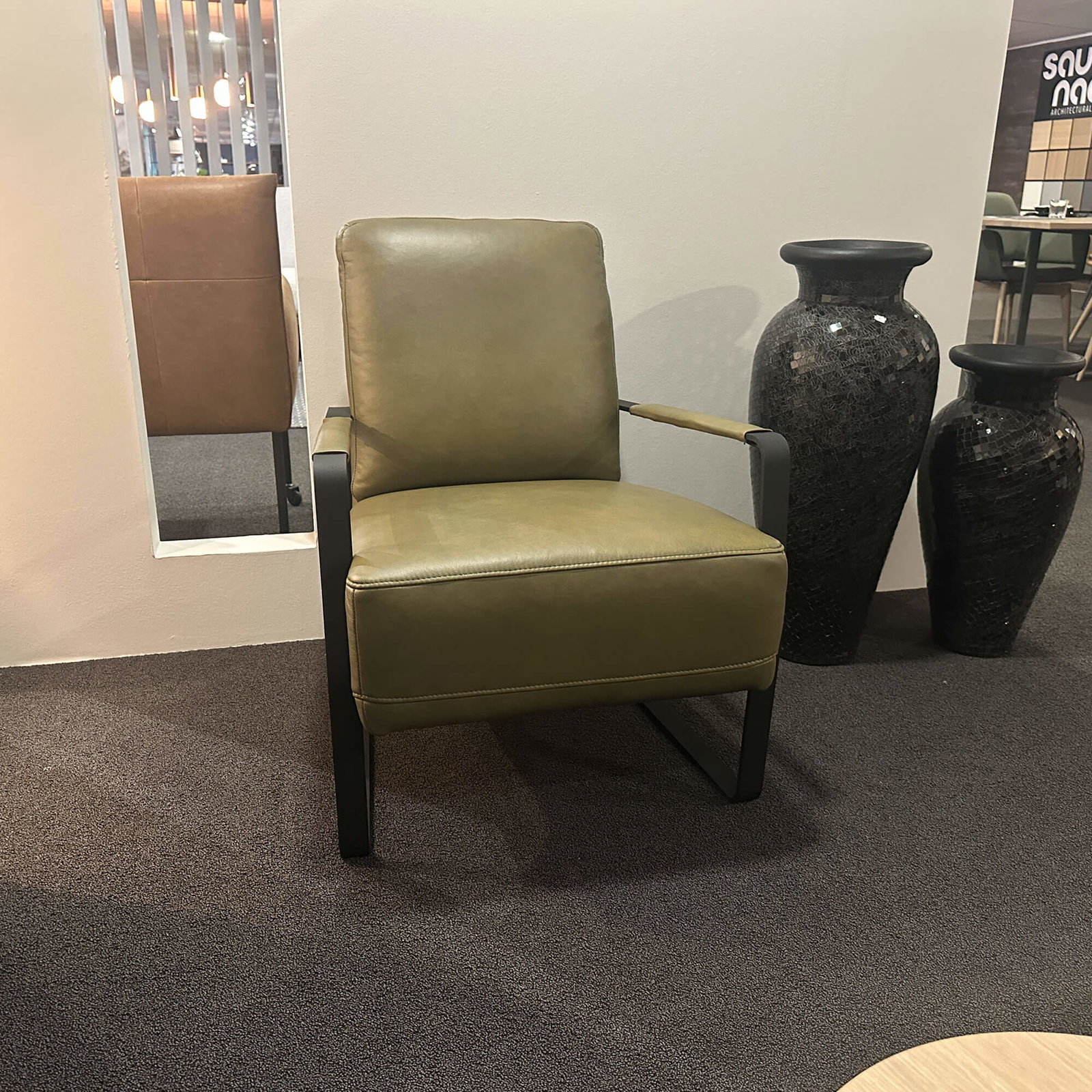 Musterring - Fauteuil MR6540 - groen leder - Afbeelding 2