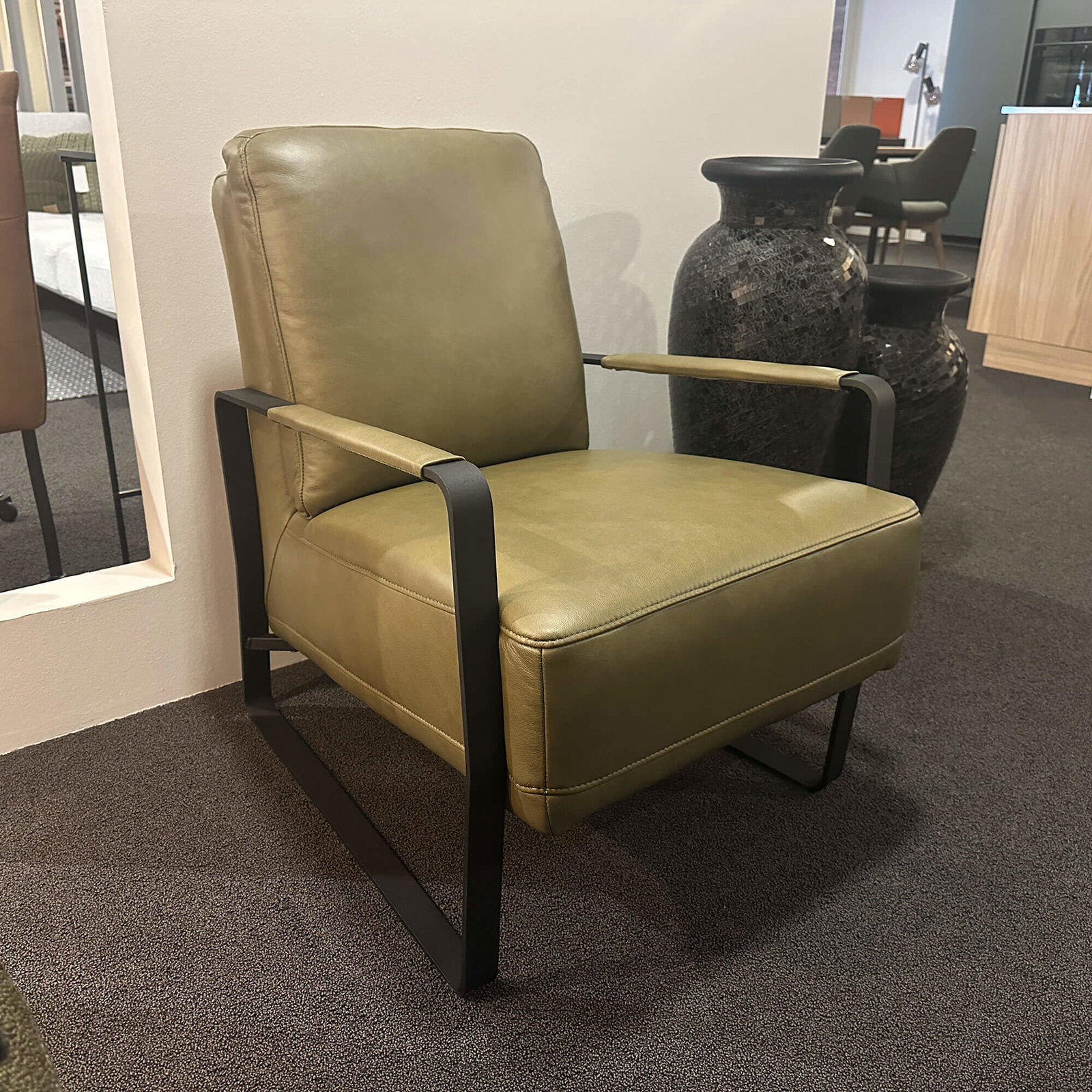 Musterring - Fauteuil MR6540 - groen leder
